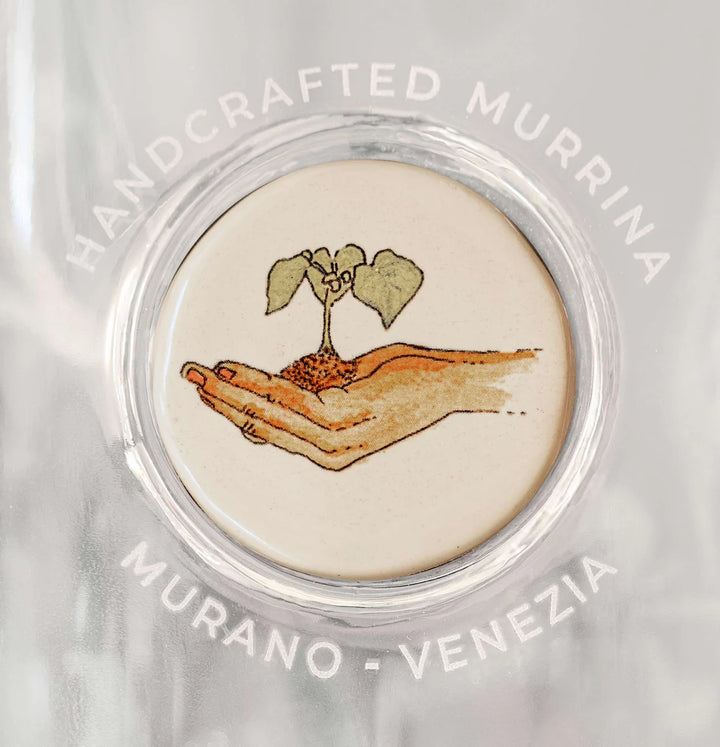 Glass Bottle with Majolica di Bassano - Eco Logo