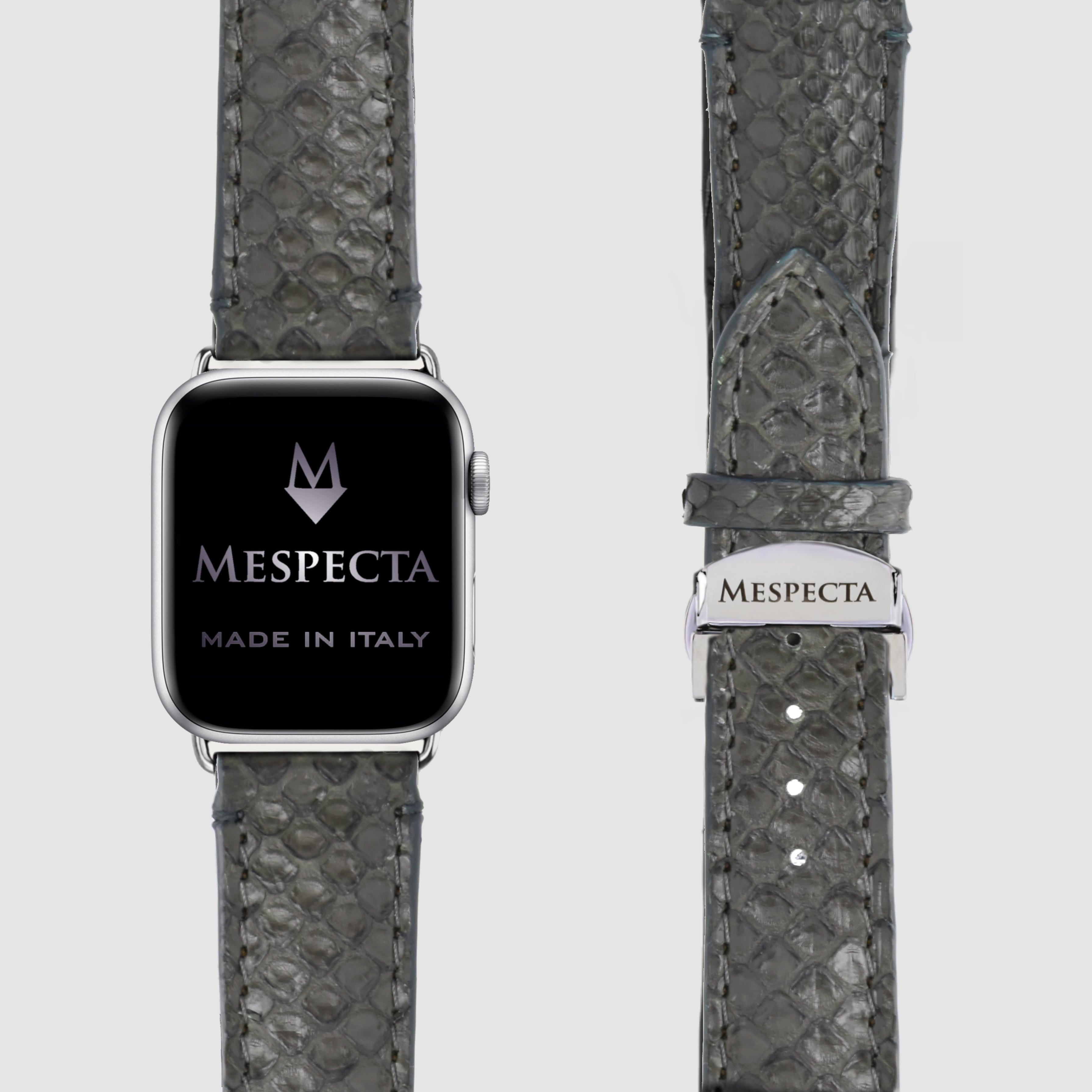 Cinturino vera pelle di Pitone Apple Watch Ultra 2, Ultra, 10, 9, 8, 7, 6, 5, 4, SE  Verde militare