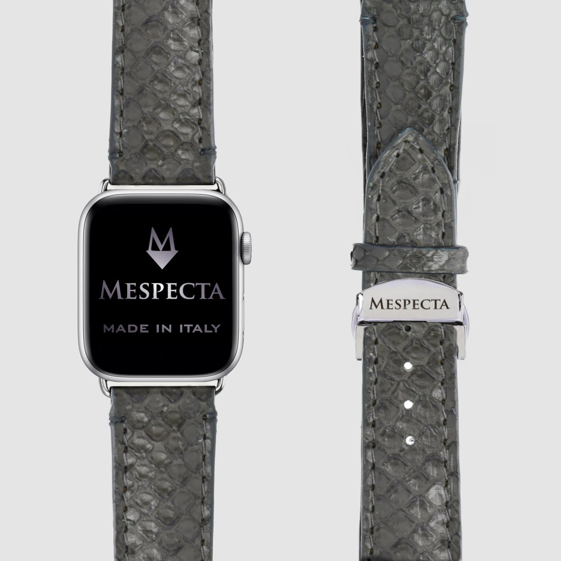 Cinturino vera pelle di Pitone Apple Watch Ultra 2, Ultra, 10, 9, 8, 7, 6, 5, 4, SE  Verde militare