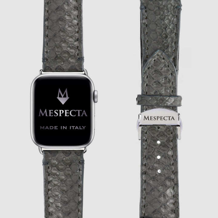 Cinturino vera pelle di Pitone Apple Watch Ultra 2, Ultra, 10, 9, 8, 7, 6, 5, 4, SE  Verde militare