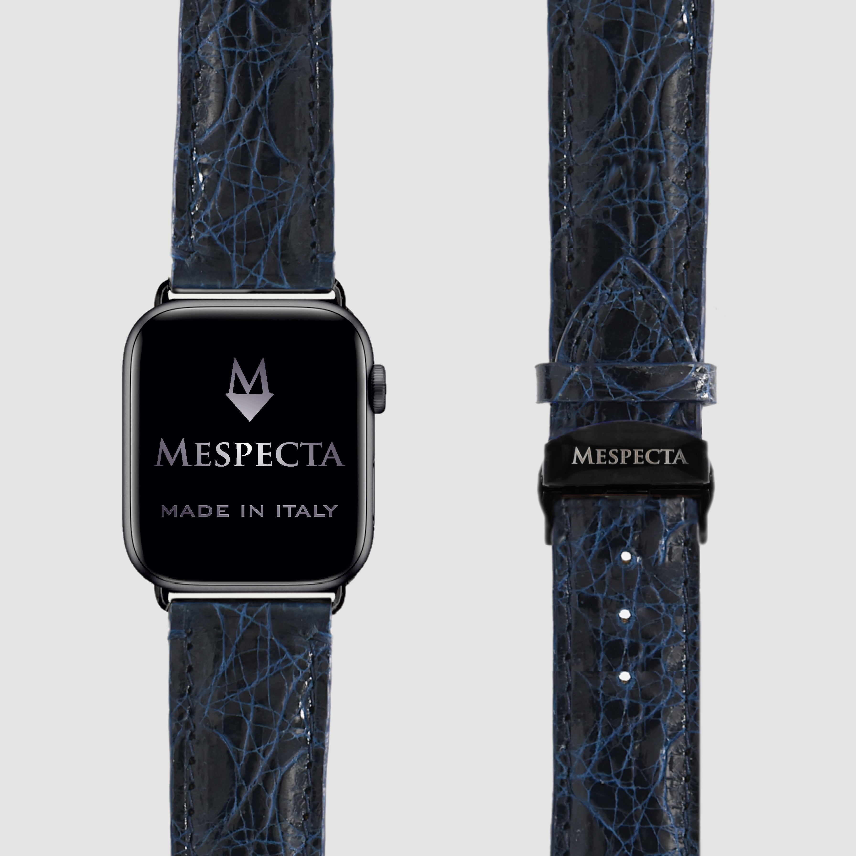Cinturino Apple Watch in Pelle di Coccodrillo – Personalizzabile (Ultra, Serie 4–10, SE)