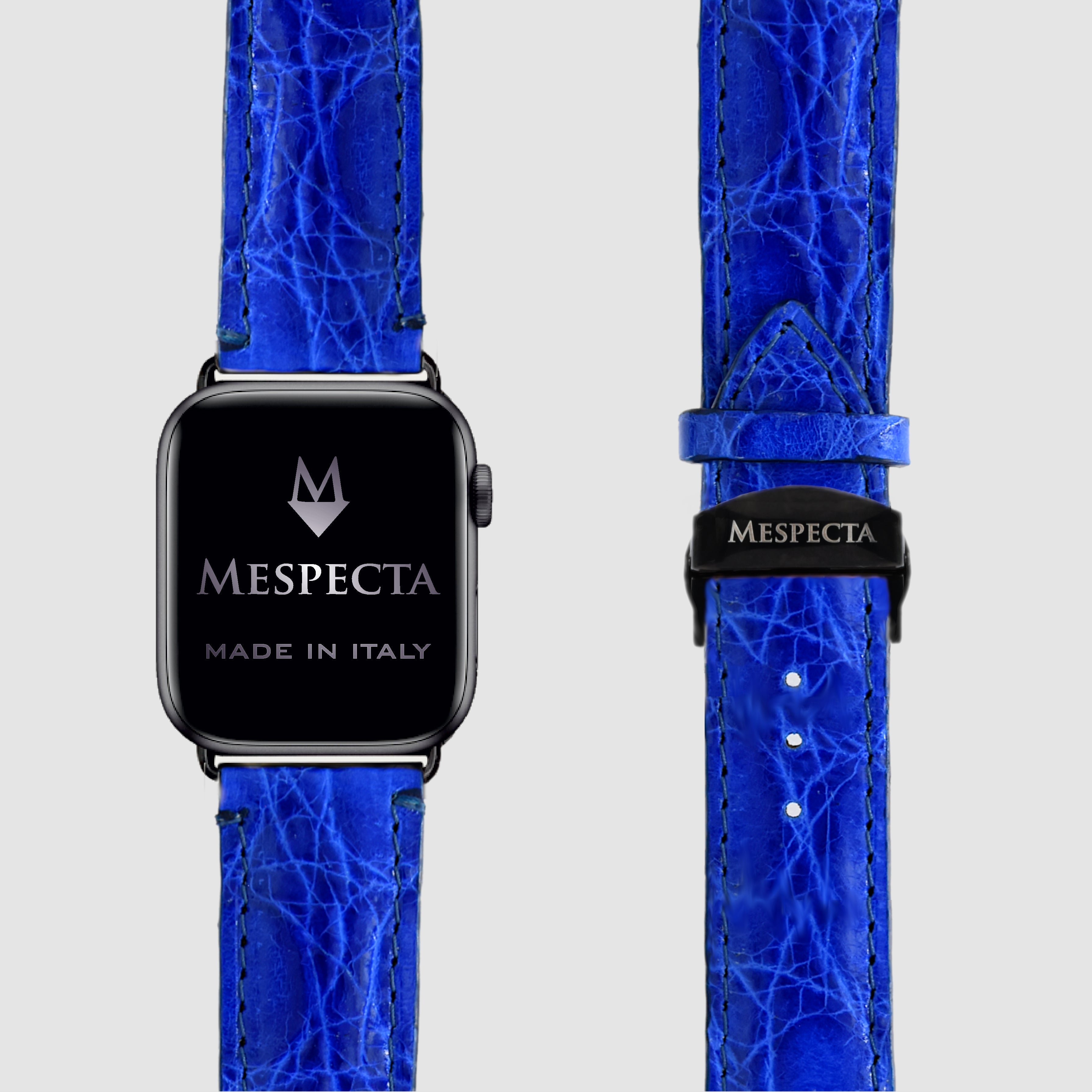 Cinturino Apple Watch in Pelle di Coccodrillo – Personalizzabile (Ultra, Serie 4–10, SE)