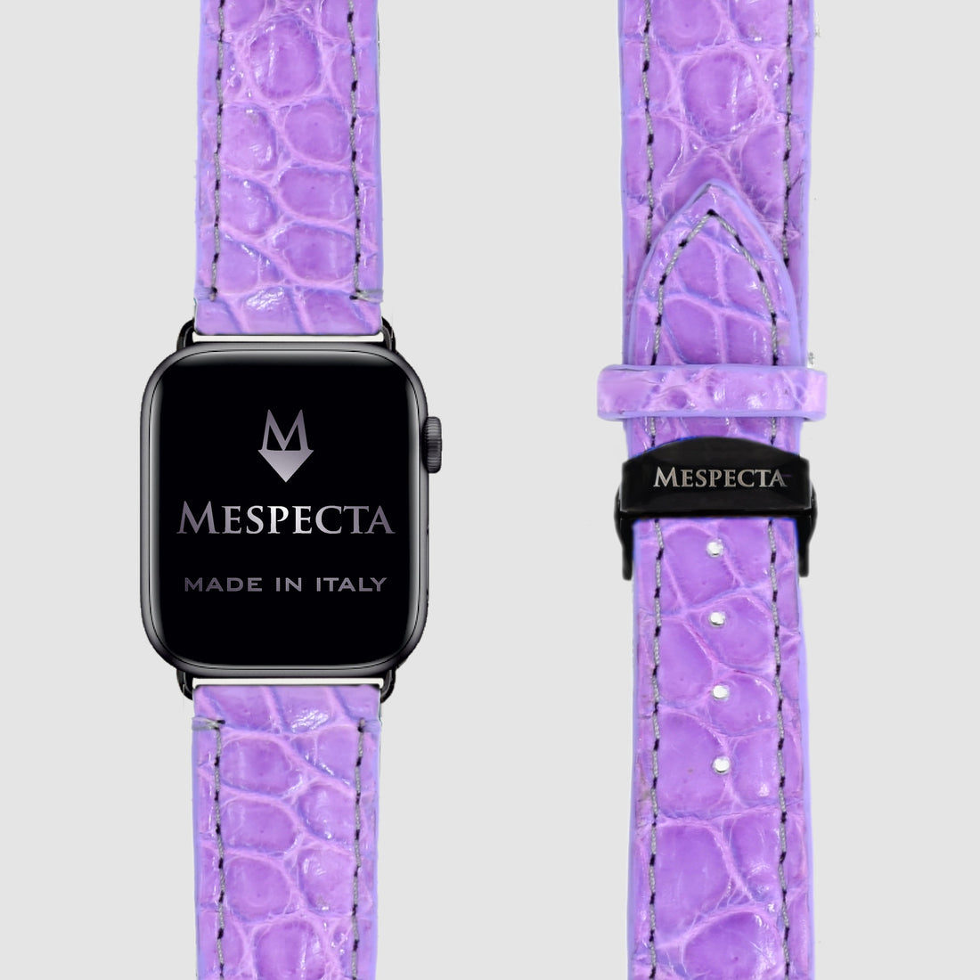 Cinturino Apple Watch in Pelle di Coccodrillo – Personalizzabile (Ultra, Serie 4–10, SE)