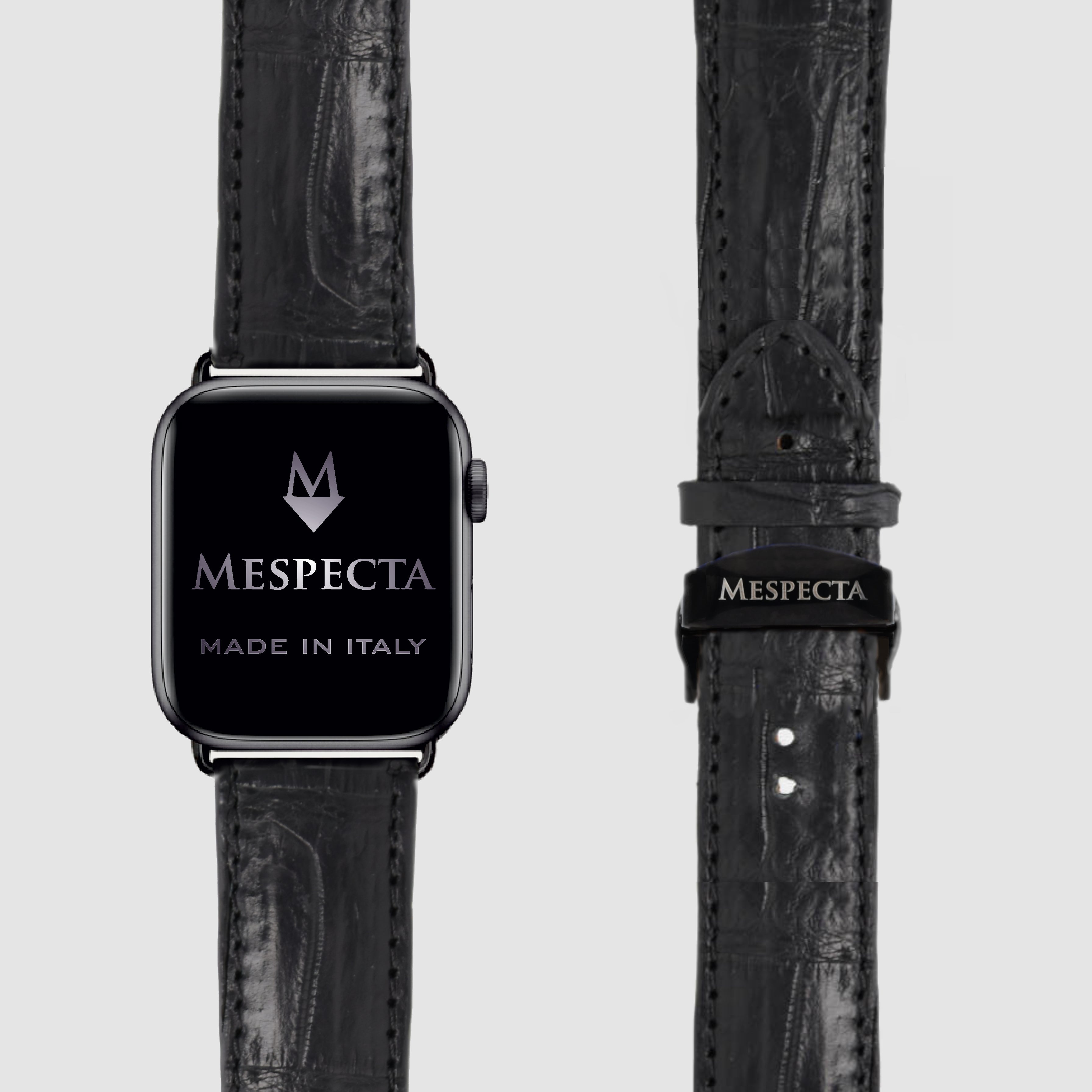 Cinturino Apple Watch in Pelle di Coccodrillo – Personalizzabile (Ultra, Serie 4–10, SE)