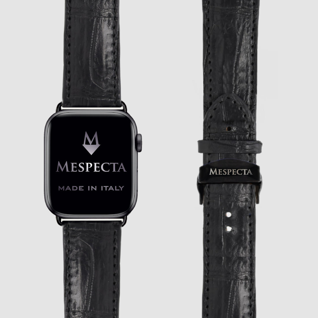 Cinturino Apple Watch in Pelle di Coccodrillo – Personalizzabile (Ultra, Serie 4–10, SE)