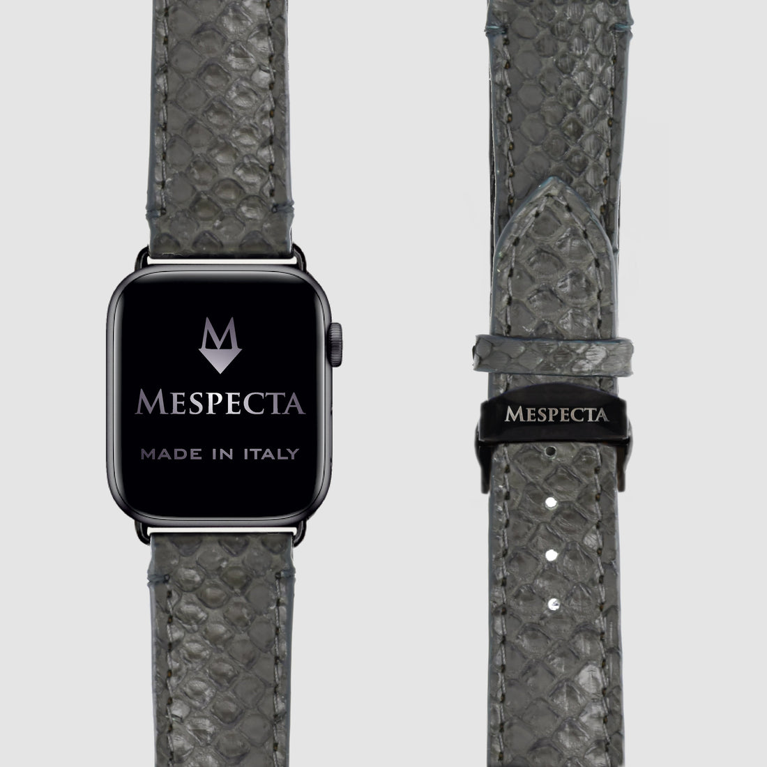 Cinturino vera pelle di Pitone Apple Watch Ultra 2, Ultra, 10, 9, 8, 7, 6, 5, 4, SE  Verde militare