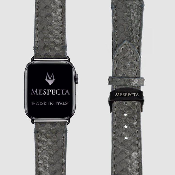 Cinturino vera pelle di Pitone Apple Watch Ultra 2, Ultra, 10, 9, 8, 7, 6, 5, 4, SE  Verde militare