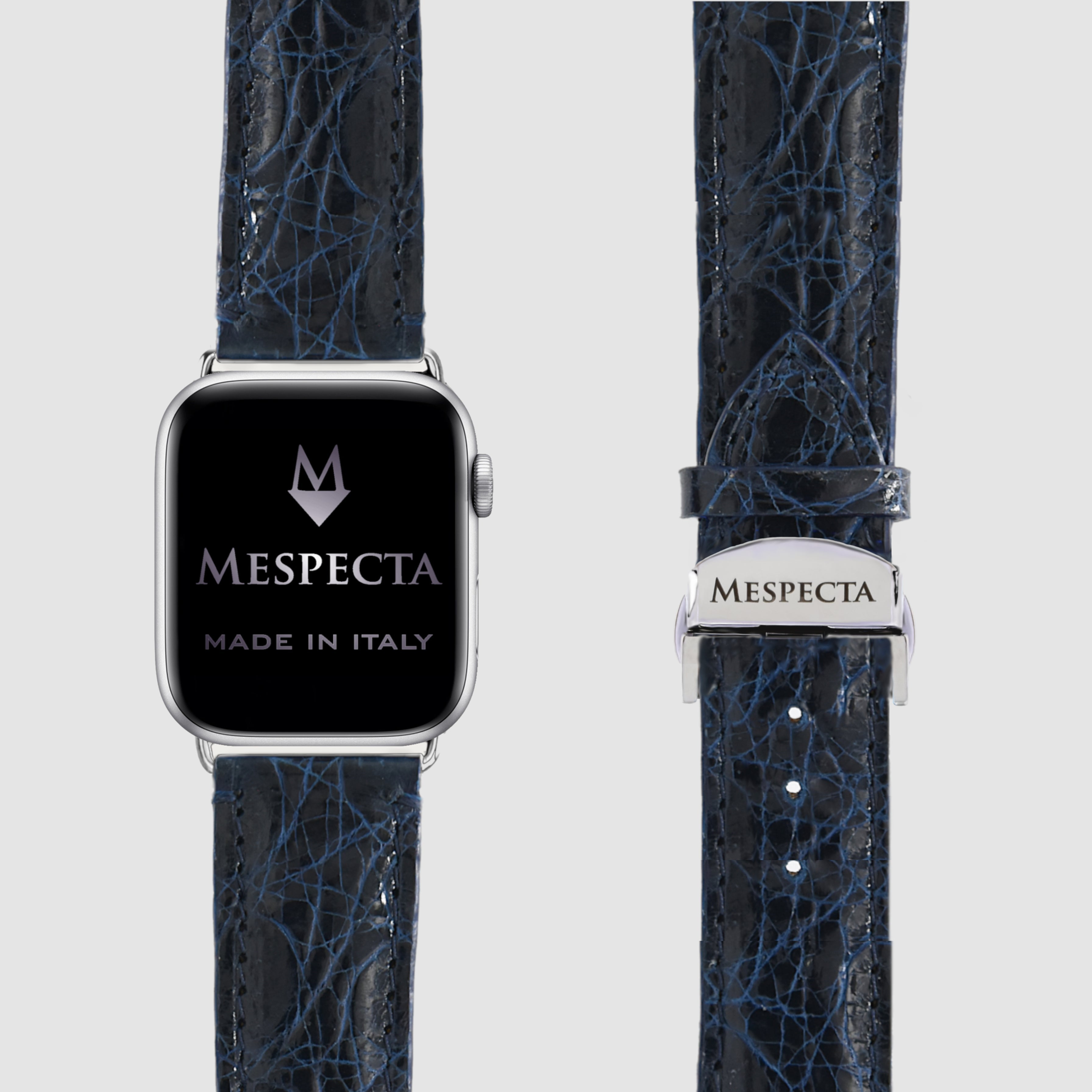 Cinturino Apple Watch in Pelle di Coccodrillo – Personalizzabile (Ultra, Serie 4–10, SE)