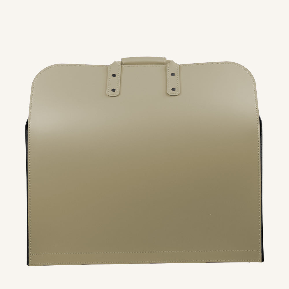 Cesto portaoggetti di design in pelle HABET HABITA - Beige