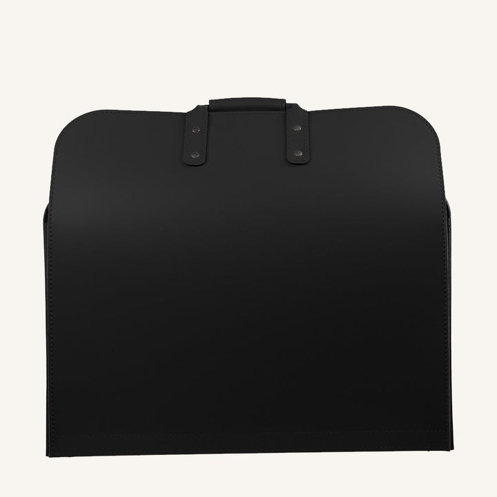 Cesto portaoggetti di design in pelle HABET HABITA - Nero