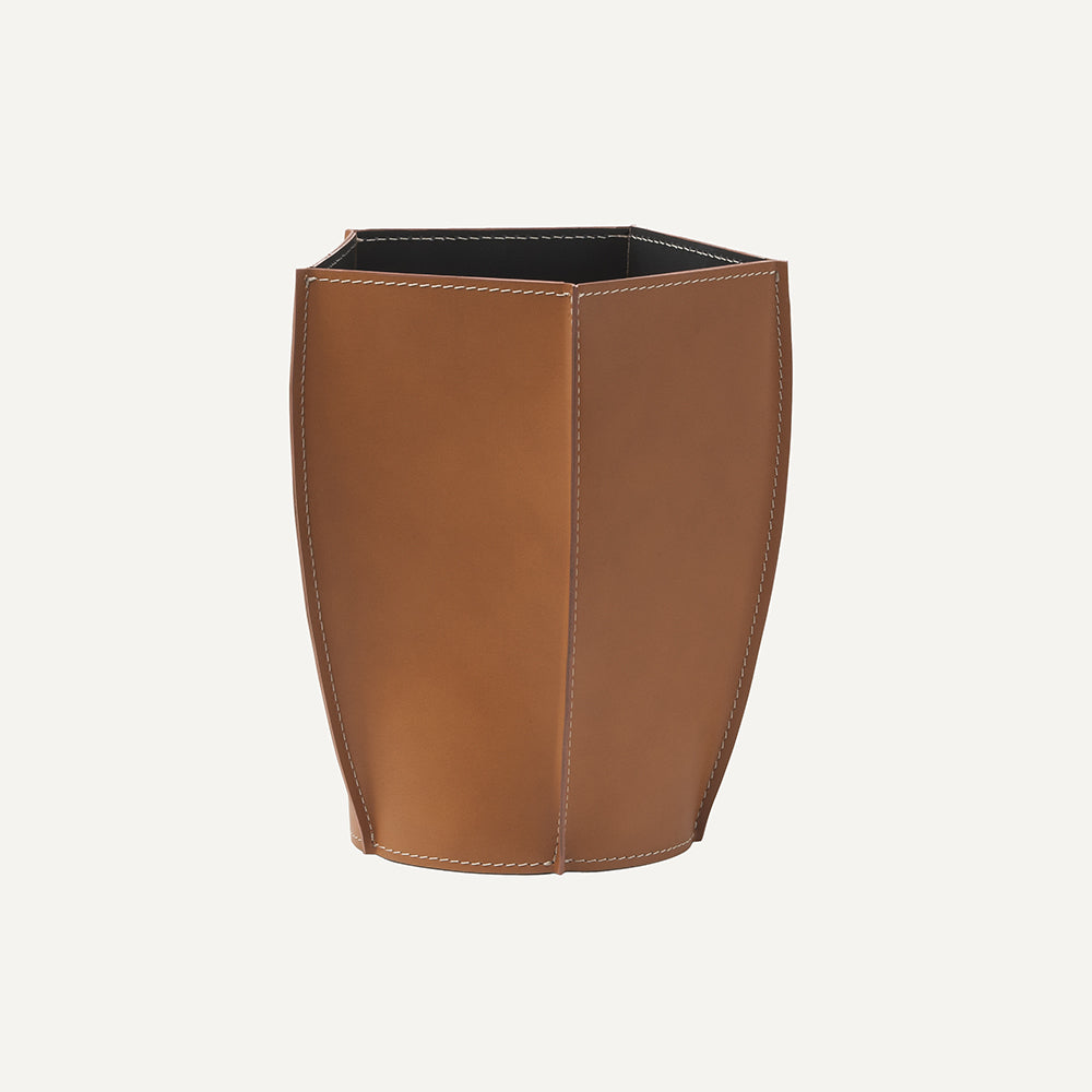 Cestino gettacarte di design POLIGONO - Marrone