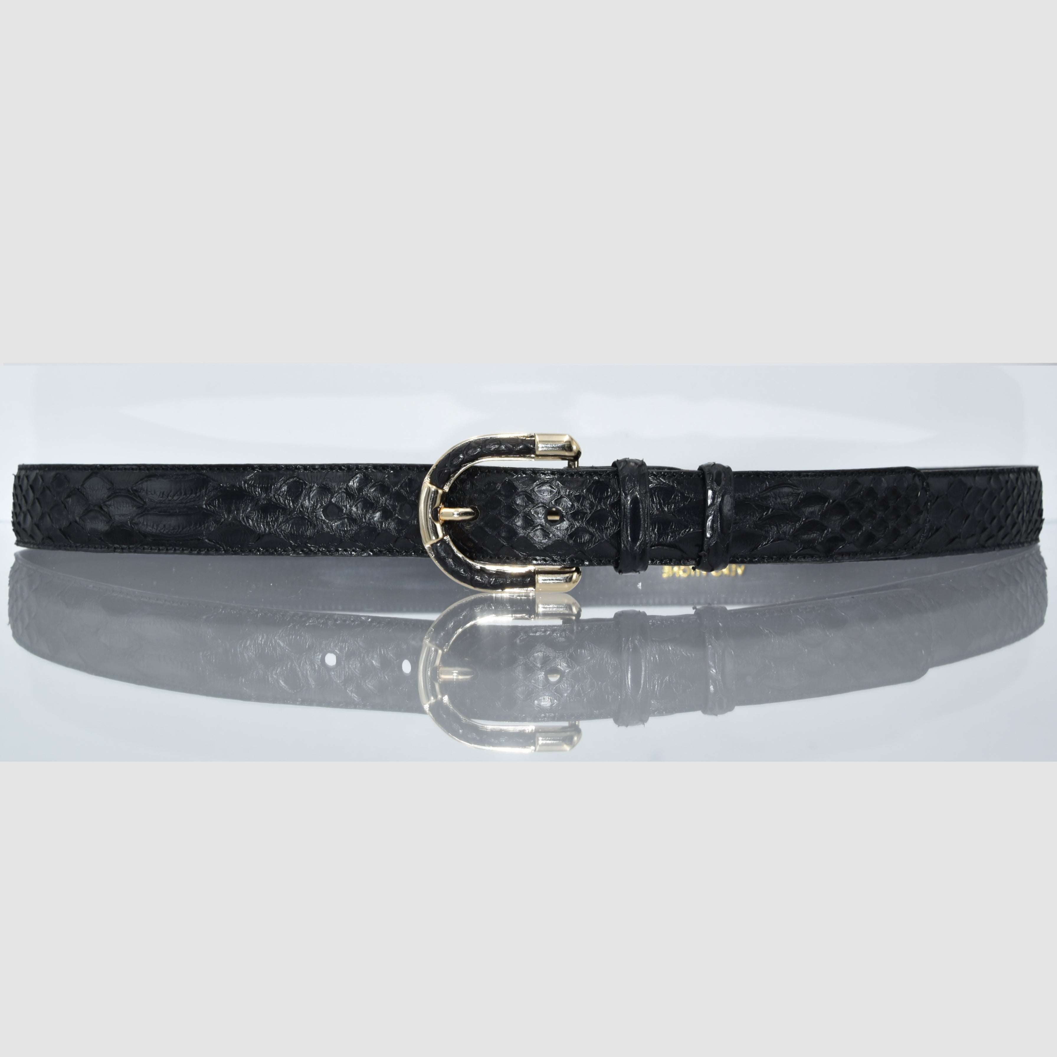 Cintura Donna mod. "Splendida" in vera pelle di Pitone Personalizzabile