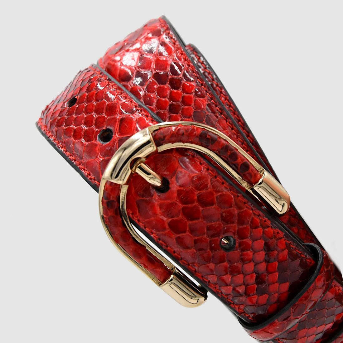 Cintura Donna mod. "Splendida" in vera pelle di Pitone Personalizzabile