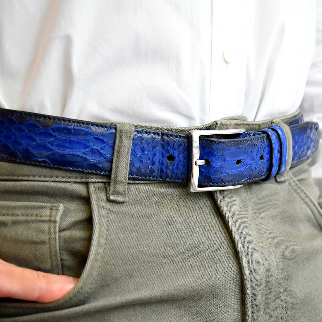 Cintura Uomo in vera pelle di Pitone Personalizzabile