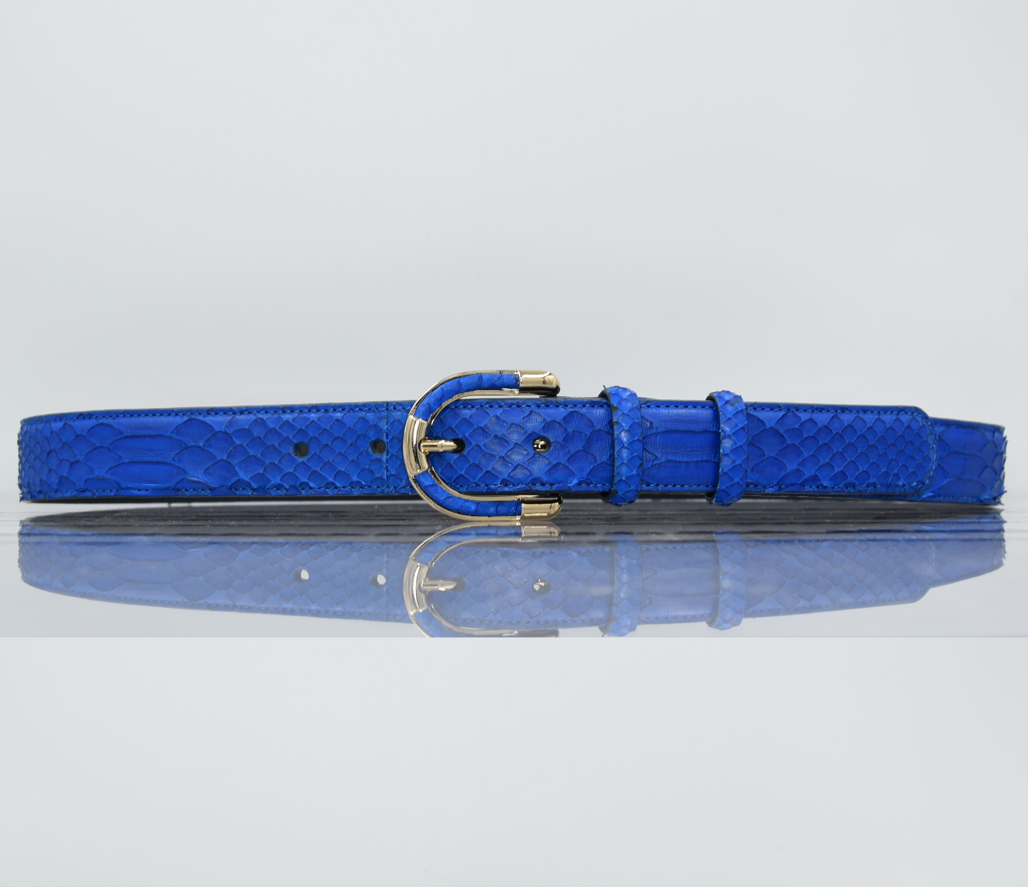 Cintura Donna mod. "Splendida" in vera pelle di Pitone Personalizzabile