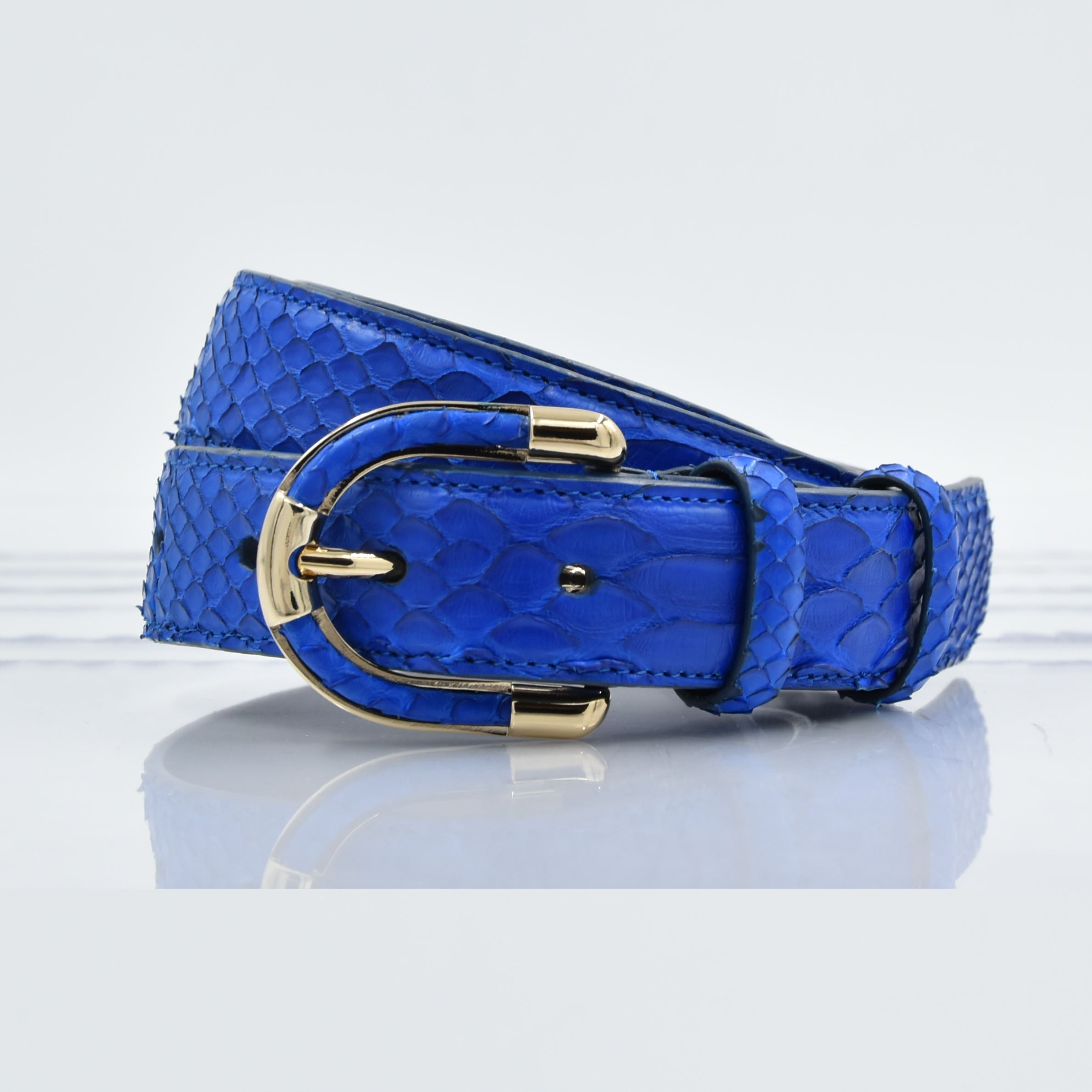 Cintura Donna mod. "Splendida" in vera pelle di Pitone Personalizzabile