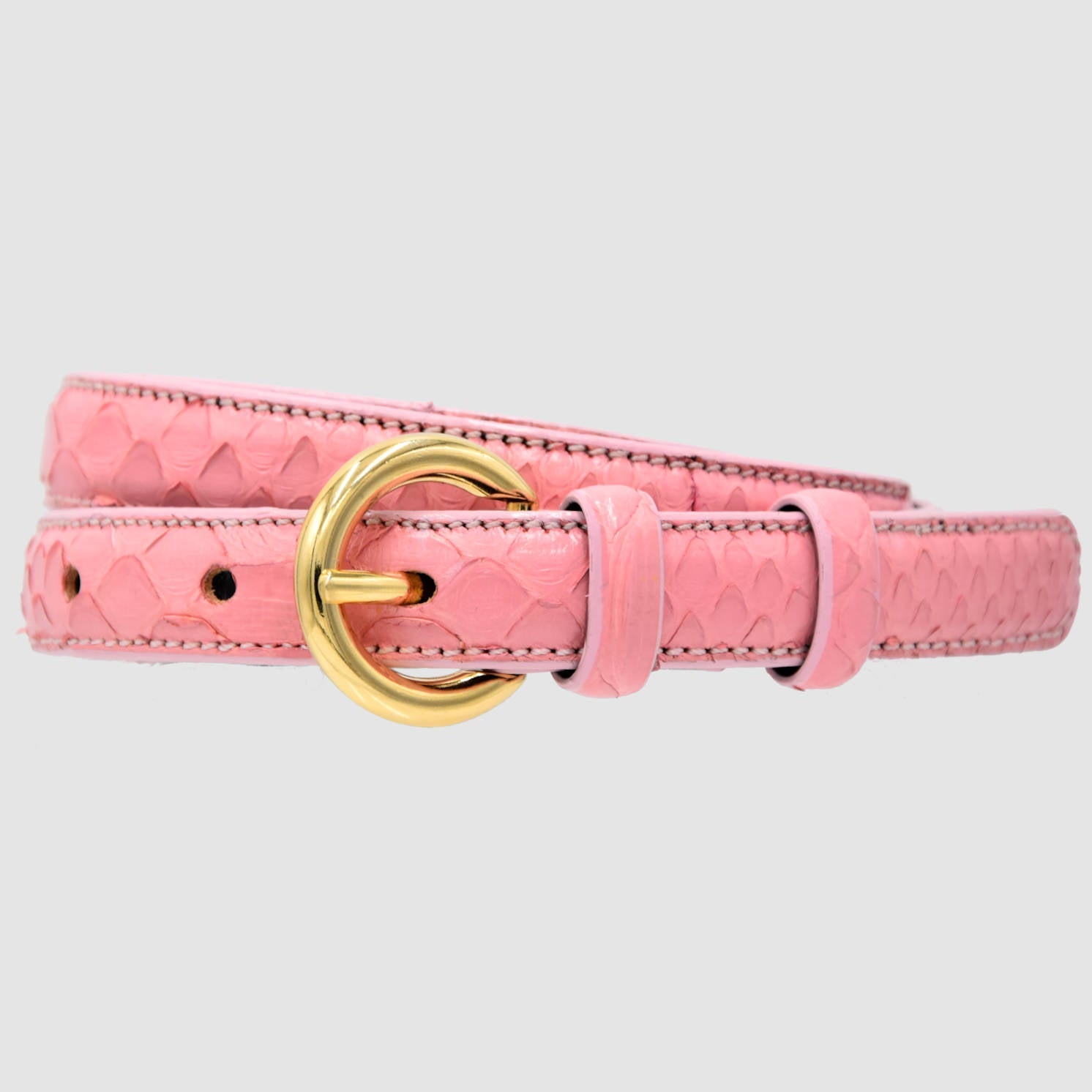 Cintura Donna in vero Pitone Rosa Personalizzabile - MESPECTA Italia