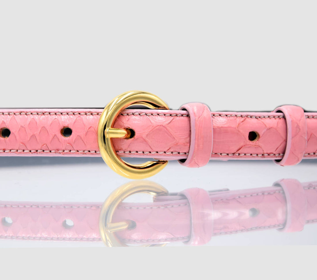 Cintura Donna in vero Pitone Rosa Personalizzabile - MESPECTA Italia