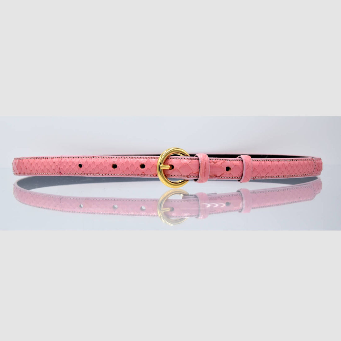 Cintura Donna in vero Pitone Rosa Personalizzabile - MESPECTA Italia