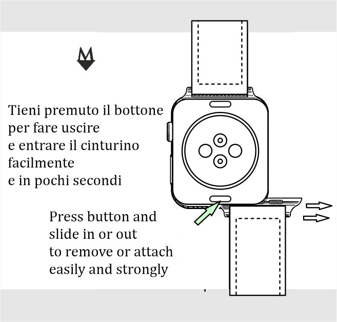 Cinturino Apple Watch in Pelle di Pitone nero – Personalizzabile (Ultra, Serie 4–10, SE)
