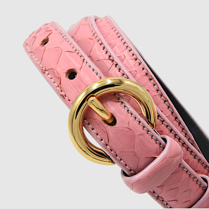 Cintura Donna in vero Pitone Rosa Personalizzabile - MESPECTA Italia