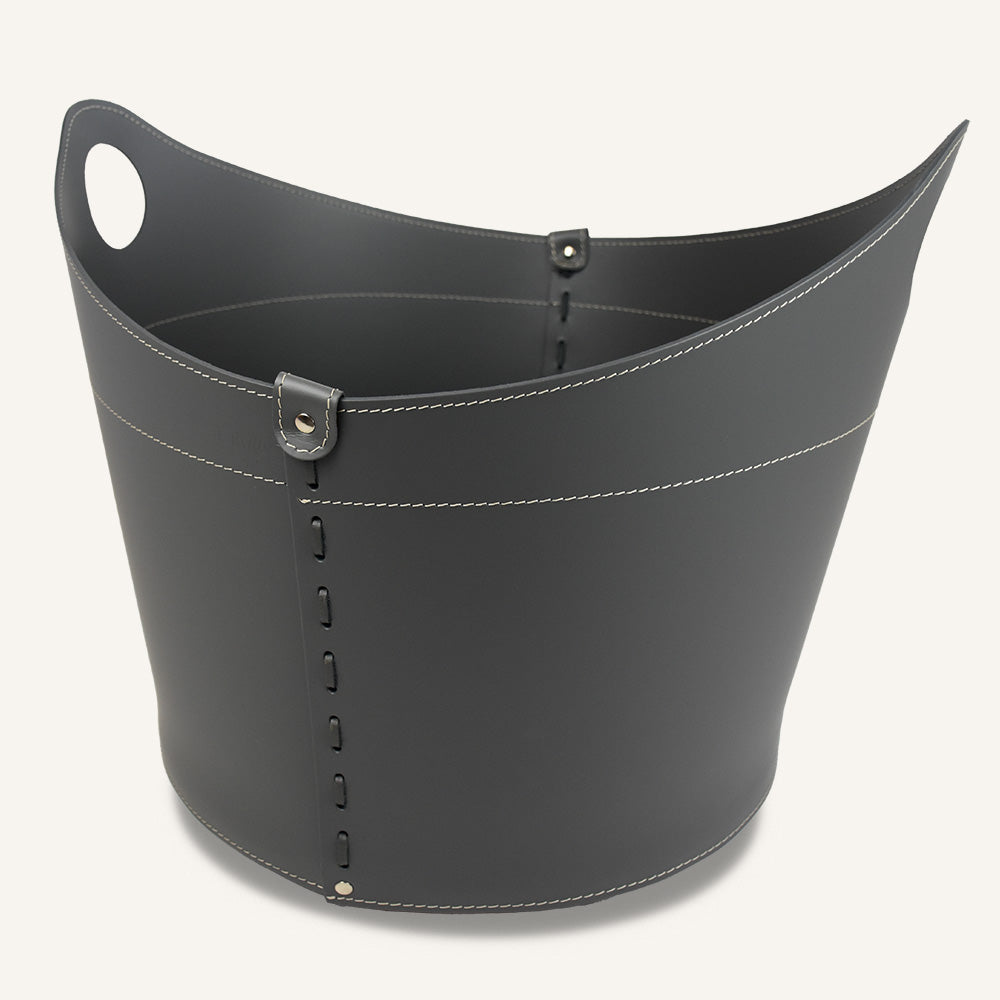 Contenitore design cuoio CADIN HABITA - Grigio