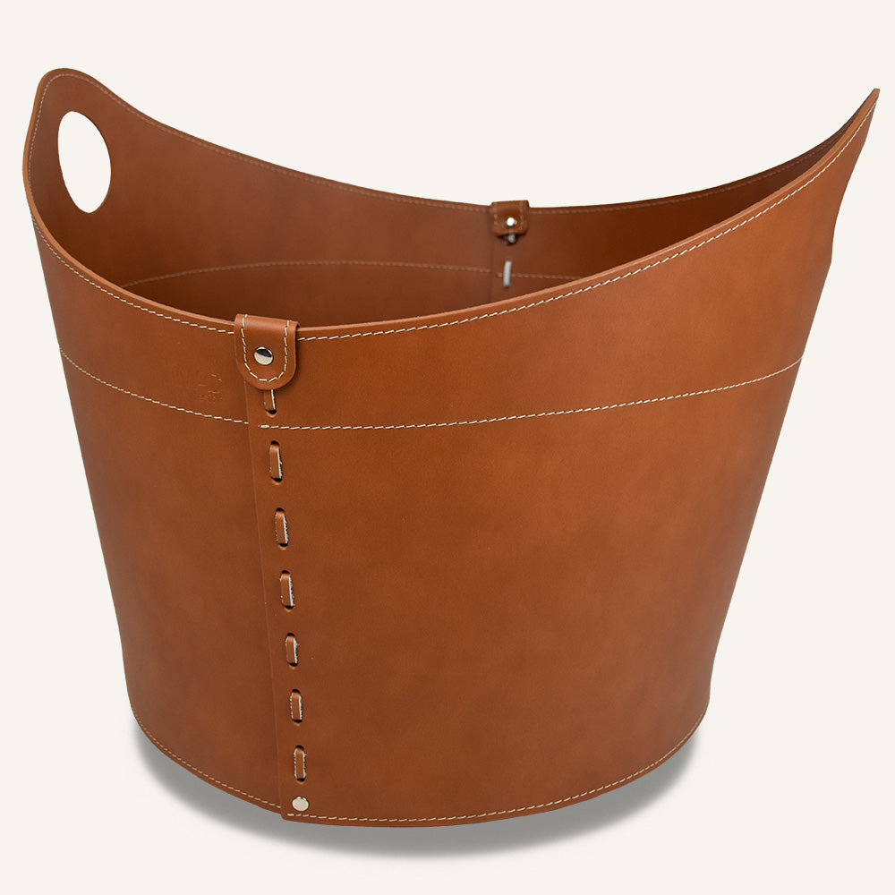 Contenitore design cuoio CADIN HABITA - Marrone