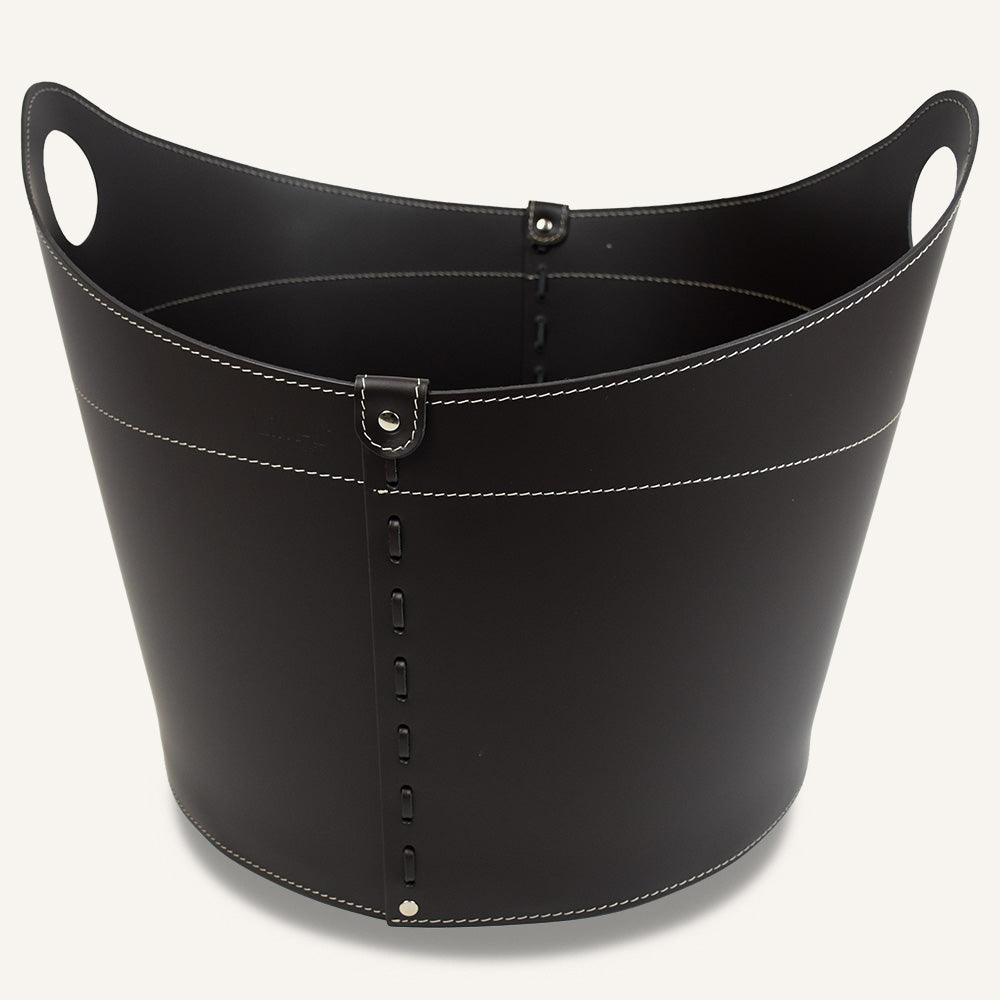 Contenitore design cuoio CADIN HABITA - Marrone scuro