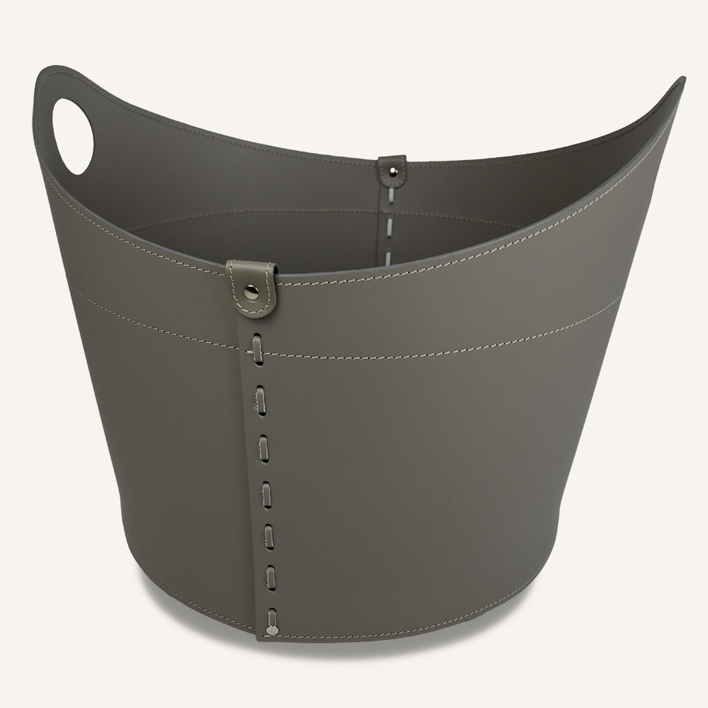 Contenitore design cuoio CADIN HABITA - Tortora