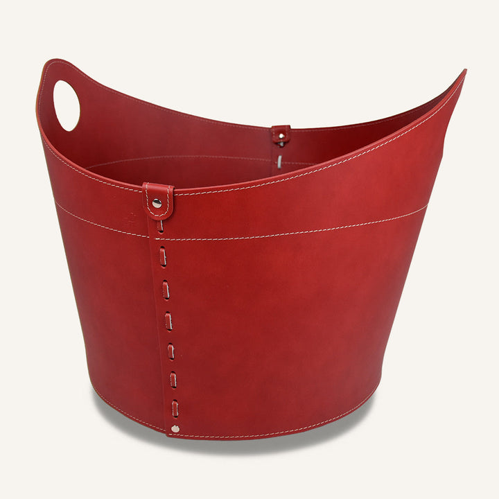 Contenitore per la casa in cuoio CADIN MINI HABITA - Rosso