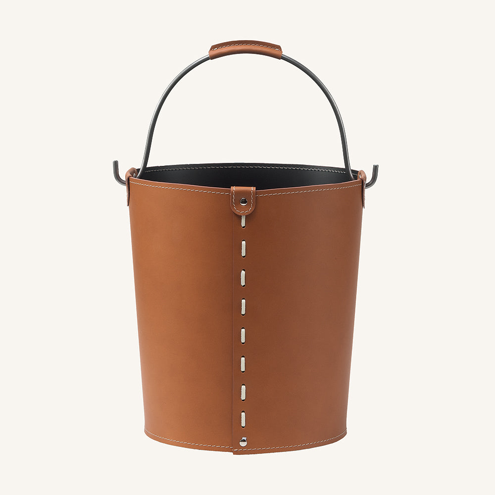 Contenitore design con manico VINTAGE - Marrone