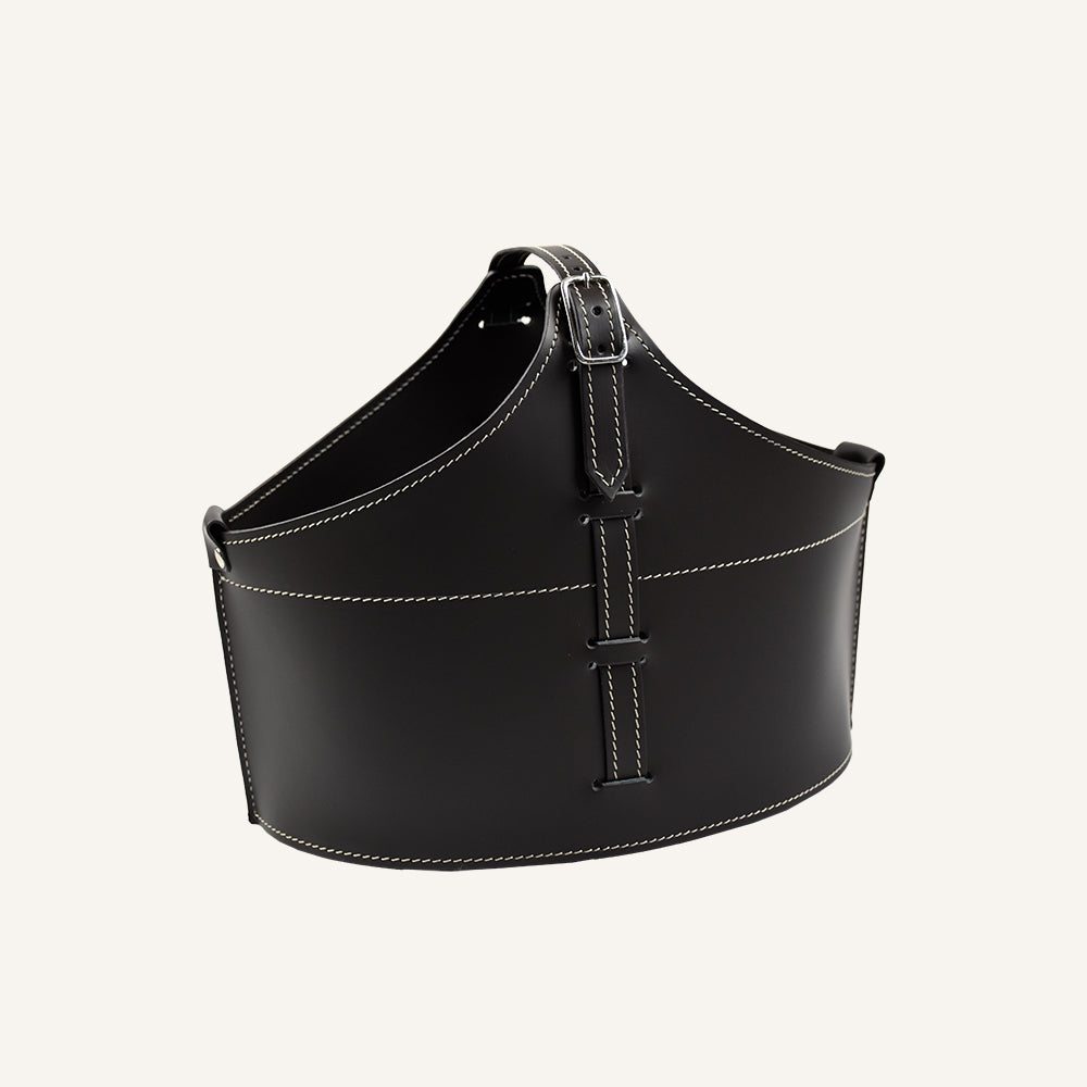 Piccolo contenitore in cuoio ATHOS - Marrone scuro