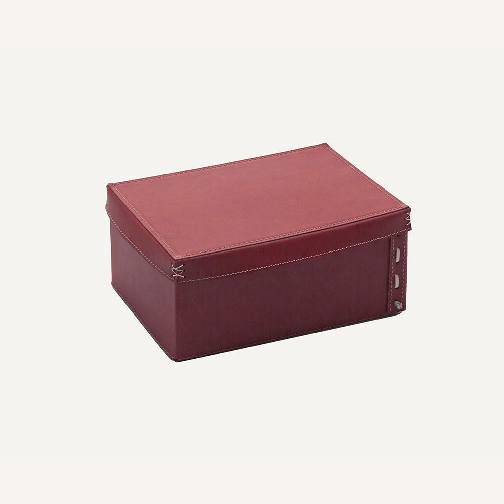 Contenitore design in cuoio OFELIA - Bordeaux
