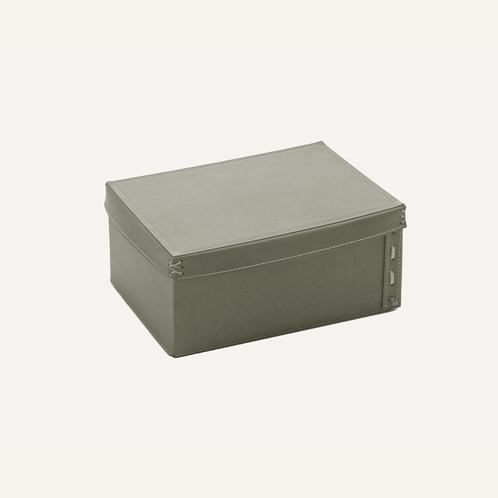 Contenitore design in cuoio OFELIA - Tortora