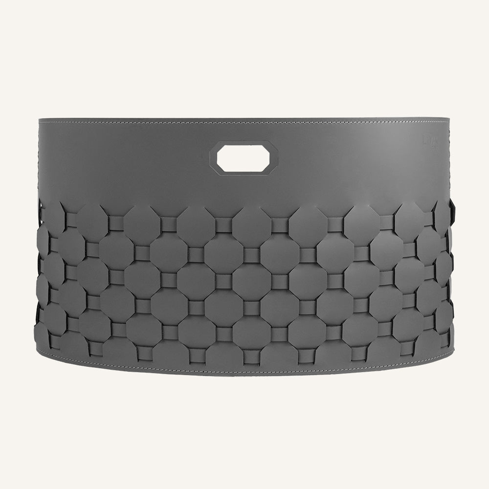 Contenitore portaoggetti di design in cuoio EZAGO