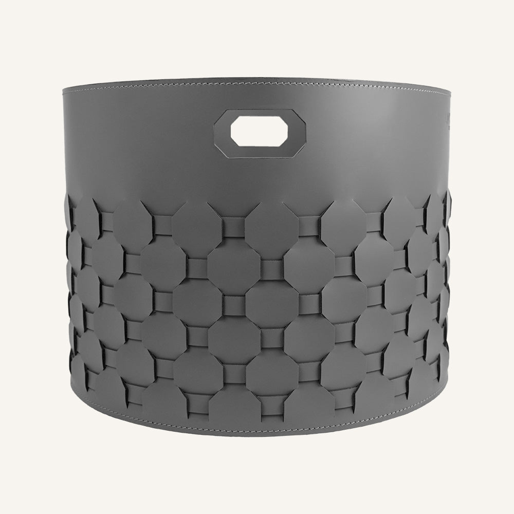 Contenitore portaoggetti di design in cuoio EZAGO