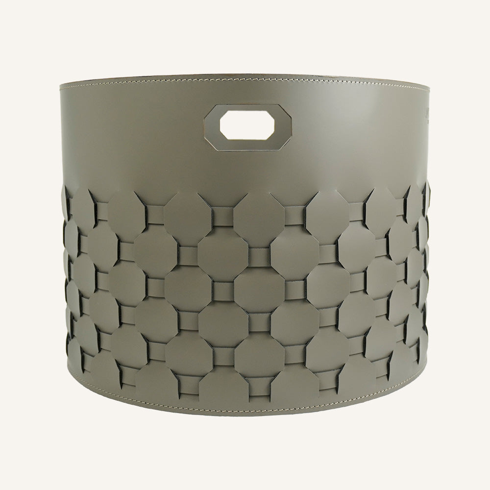 Contenitore portaoggetti di design in cuoio EZAGO