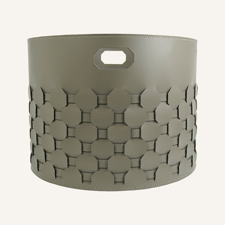 Contenitore portaoggetti di design in cuoio EZAGO