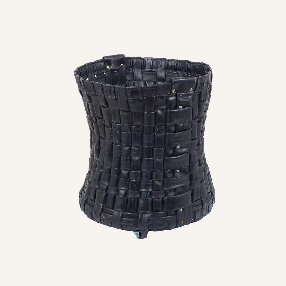 Portalegna in gomma riciclata TANCREDI - Nero