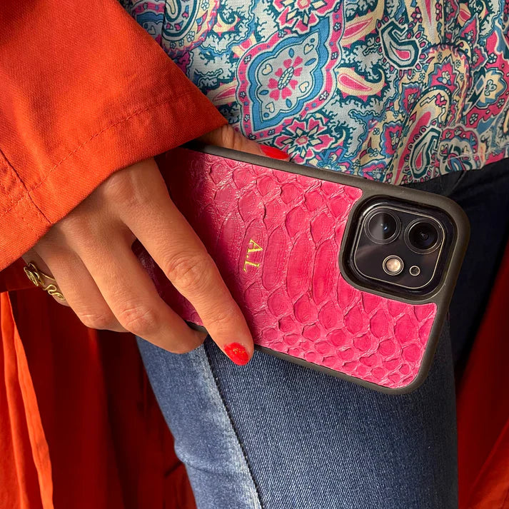 Cover in vera pelle di Pitone Personalizzabile iPhone MagSafe