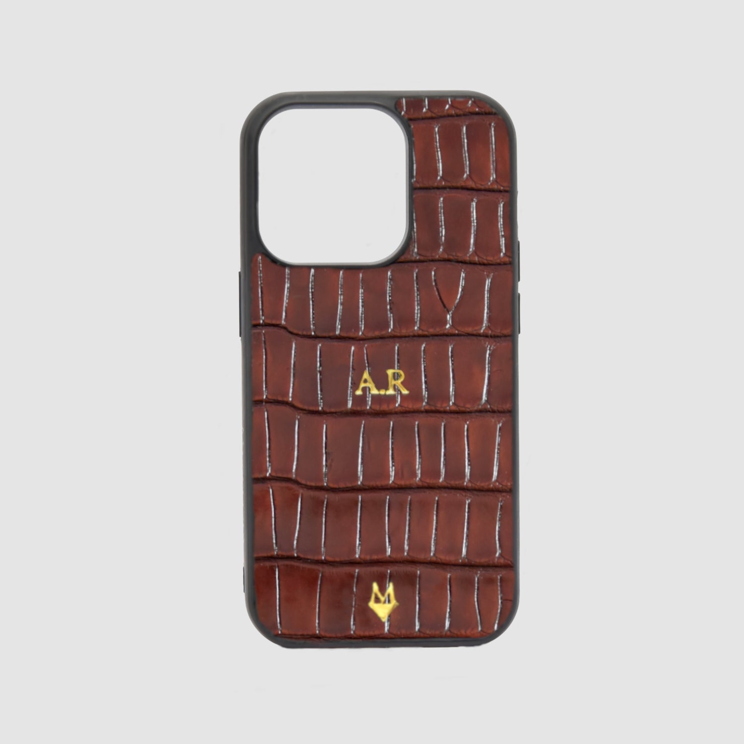 Cover in vera pelle di Coccodrillo iPhone MagSafe 17/16/15/14/13/12 Marrone