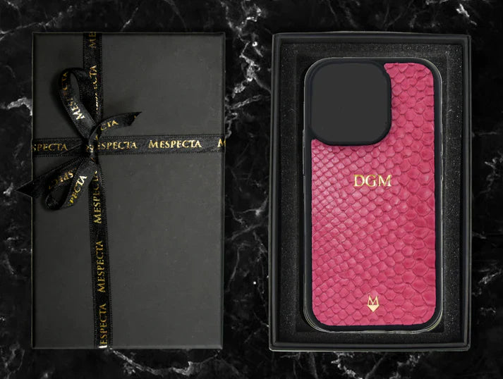 Cover in vera pelle di Pitone Personalizzabile iPhone MagSafe