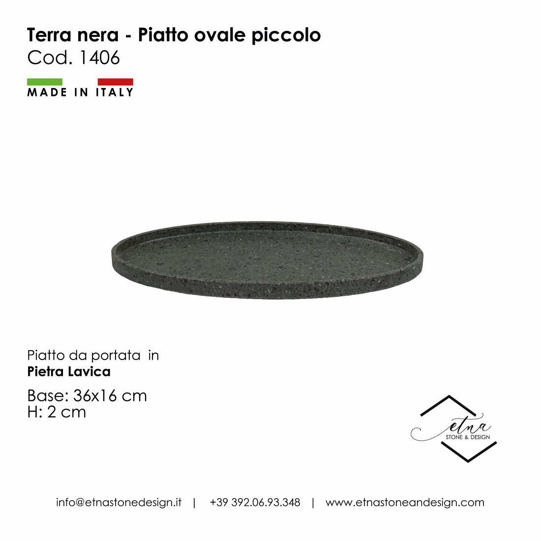 Terra Nera - Piatto Ovale Piccolo