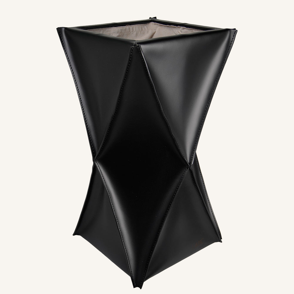 Elegante portaombrelli in pelle prestigiosa XIDRA - Nero