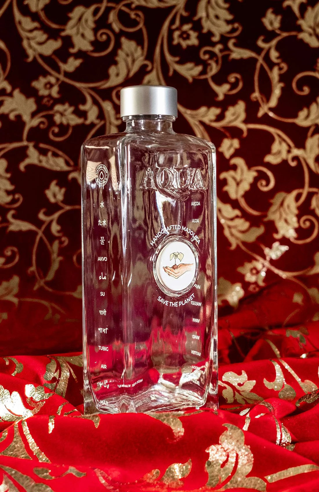 Glass Bottle with Majolica di Bassano - Eco Logo