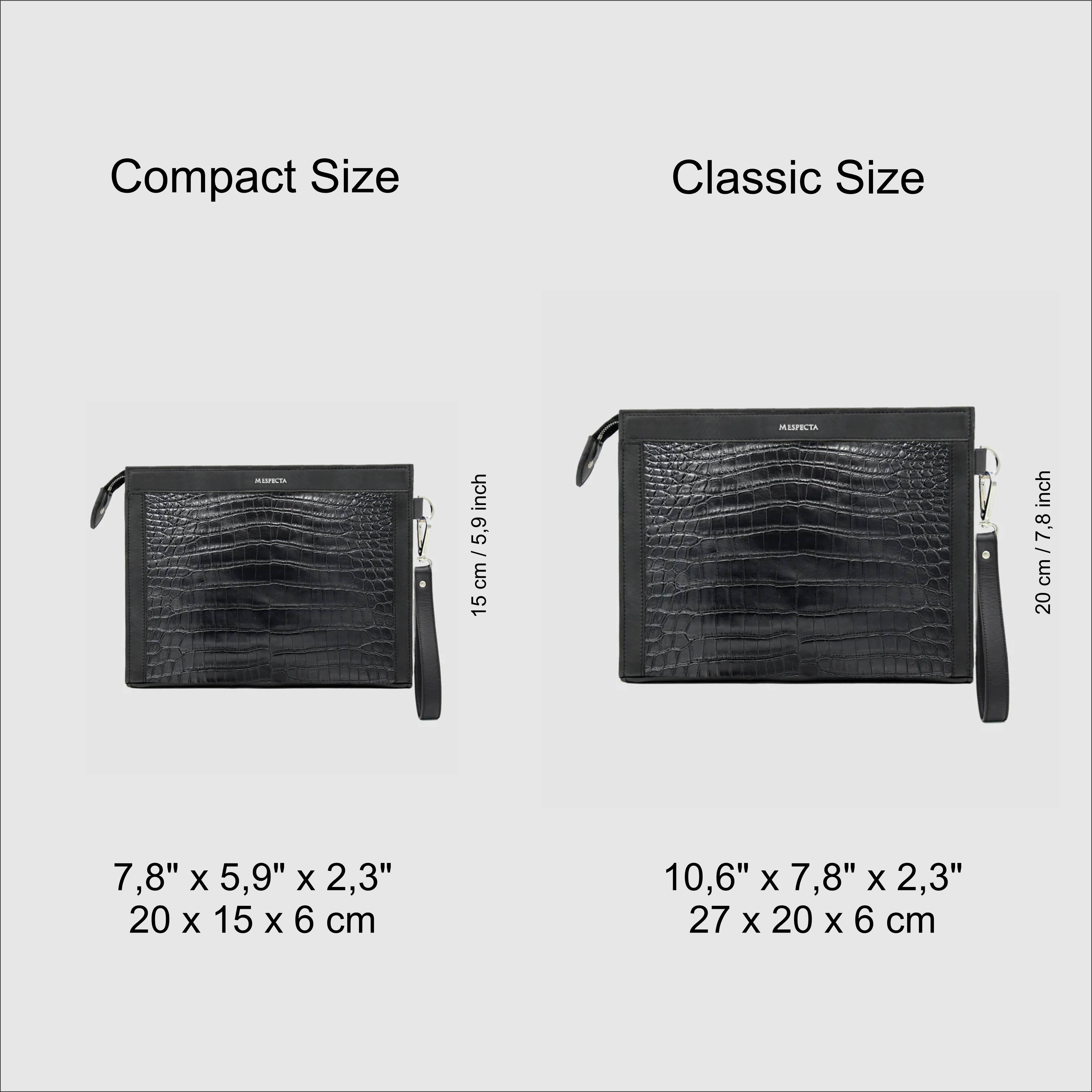 Borsa vera pelle di Coccodrillo "Conquistatore"- Pochette - Personalizzabile
