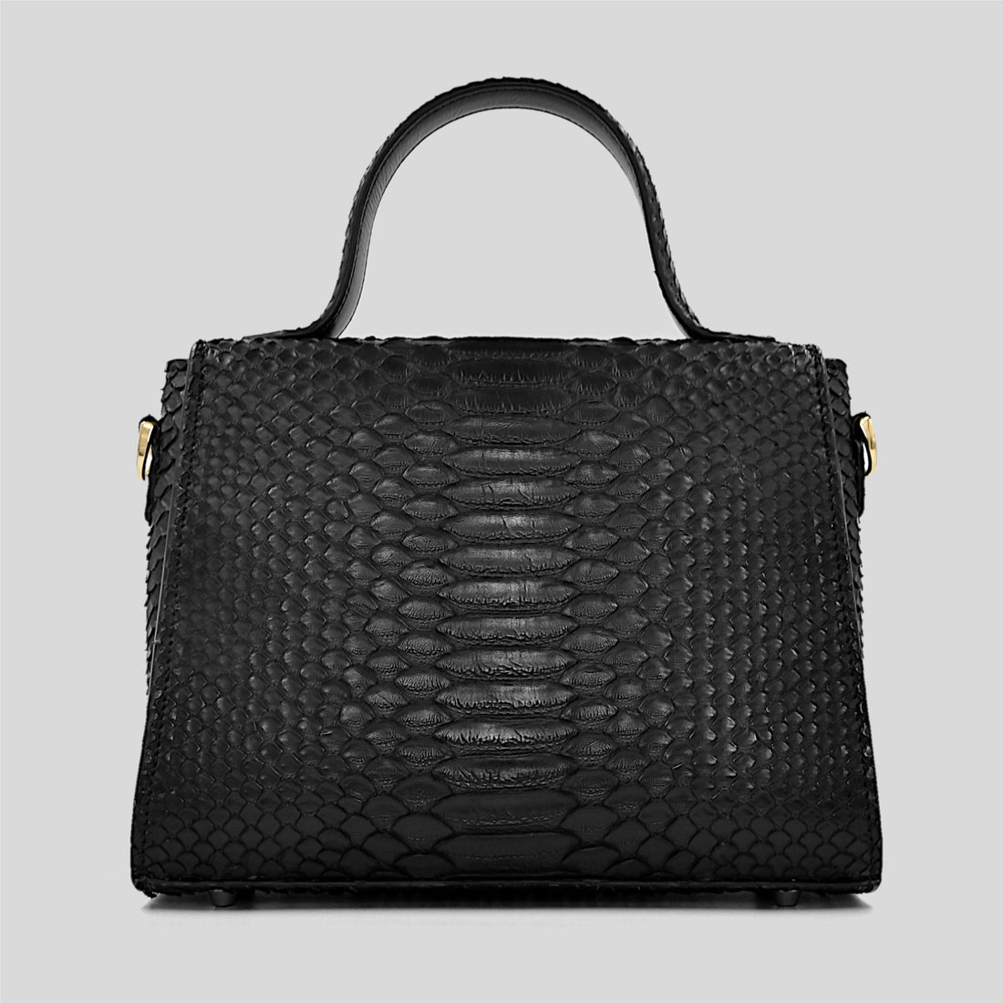 Borsa "Eccelsa" in vera pelle di Pitone Nero