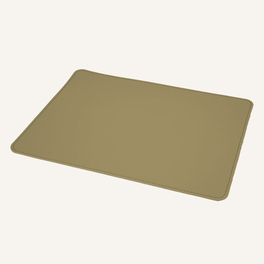 Tovaglietta americana rettangolare in cuoio TOVLEQ - Beige scuro, Tovaglietta