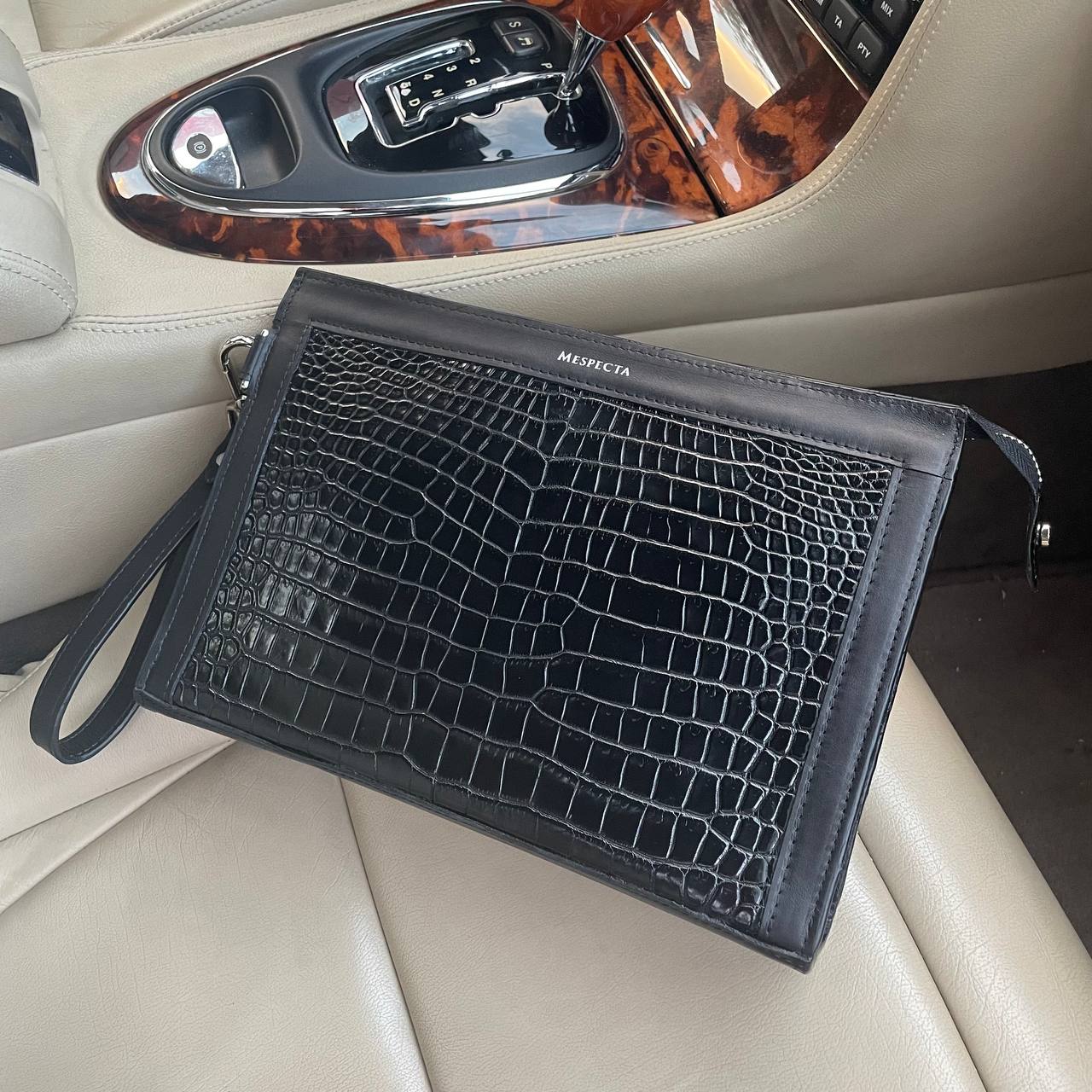 Borsa vera pelle di Coccodrillo "Conquistatore"- Pochette - Personalizzabile