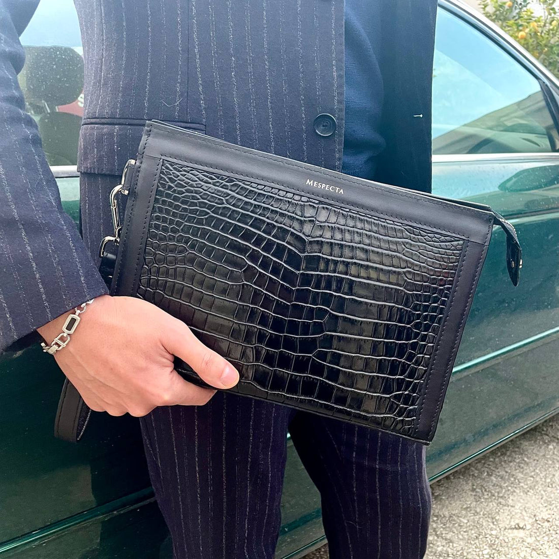 Borsa vera pelle di Coccodrillo "Conquistatore"- Pochette - Personalizzabile